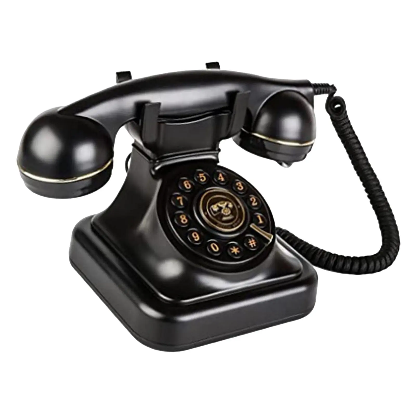 Audio guest Book Classic Black Phone wedding, Front