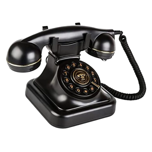 Audio guest Book Classic Black Phone wedding, Front