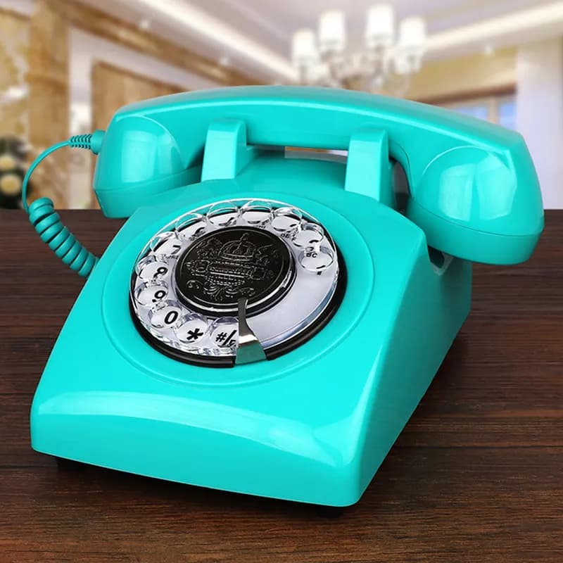 Tiffany Teal Vintage Phone — vintage audio guest book — image 1