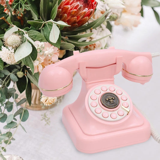 Classic Pink Phone Audio Guest Book, Front